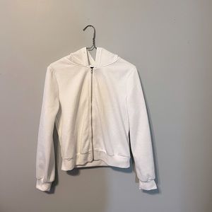 White SHEIN zip up hoodie